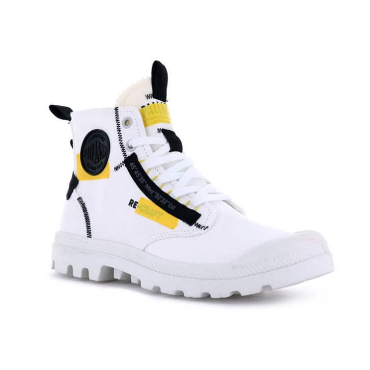 Palladium Pampa Hi Re-craft Women's Boots White | UK A204-HJE